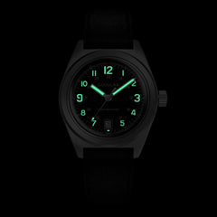 Outrider Professional Tool-Watch – Black & Green Lum - Wolbrook Watches