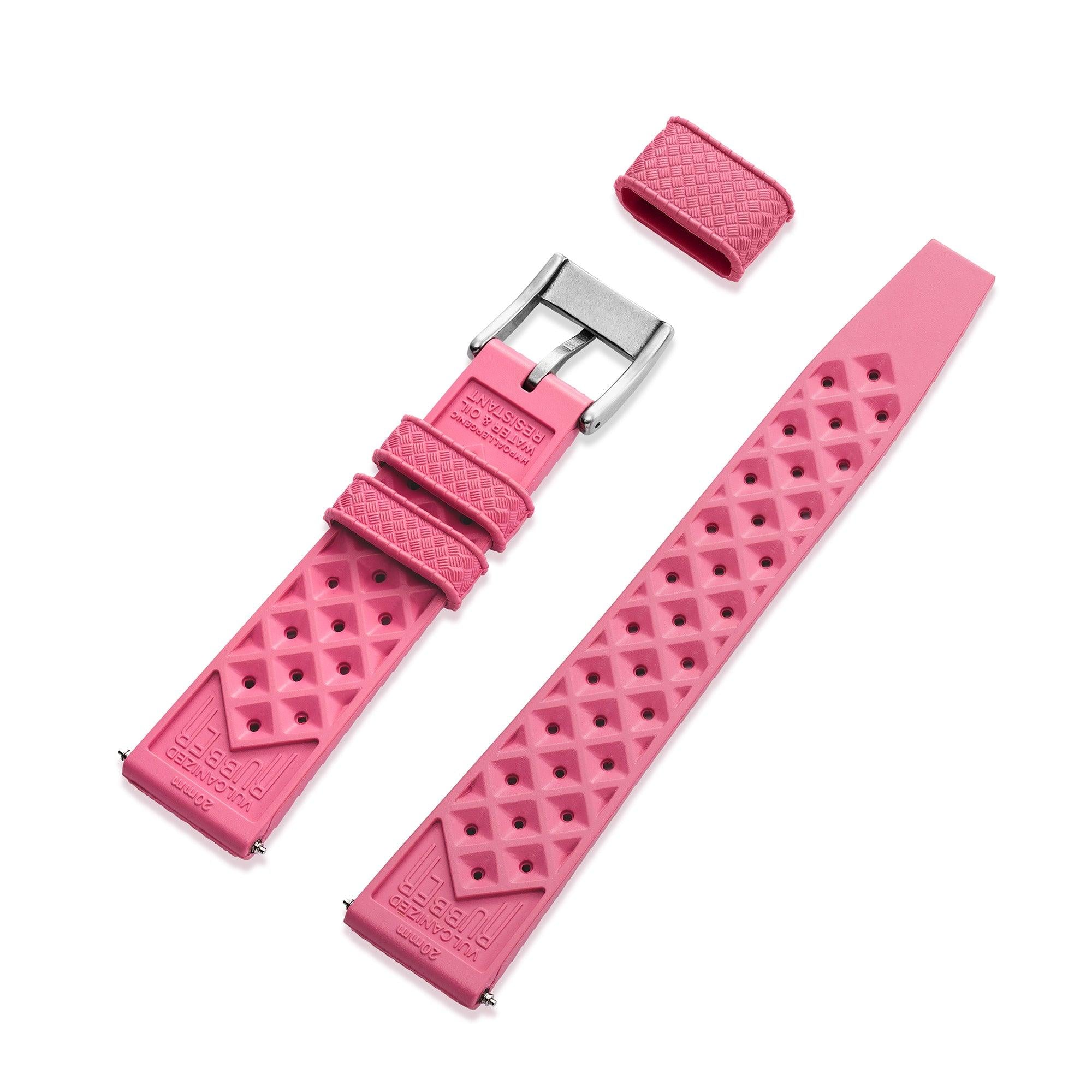 Pink Rubber Strap for Rolex and Omega 20mm – Tempomat Madrid