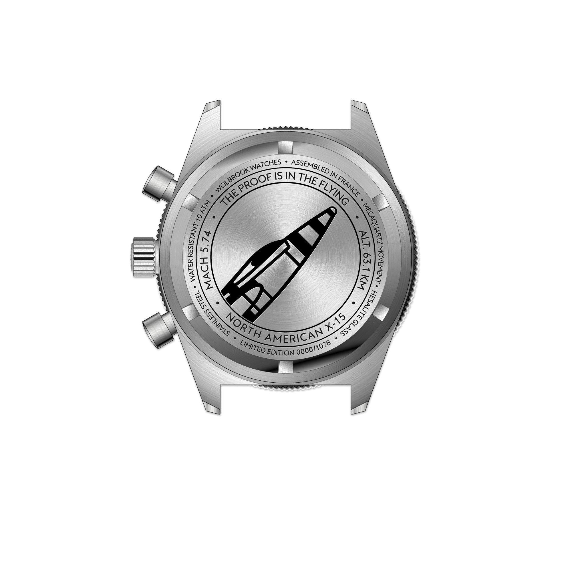 Skindiver WT Professional Chrono-Mecaquartz White Lum & Black Dial Big Eye Chronograph - Wolbrook Watches
