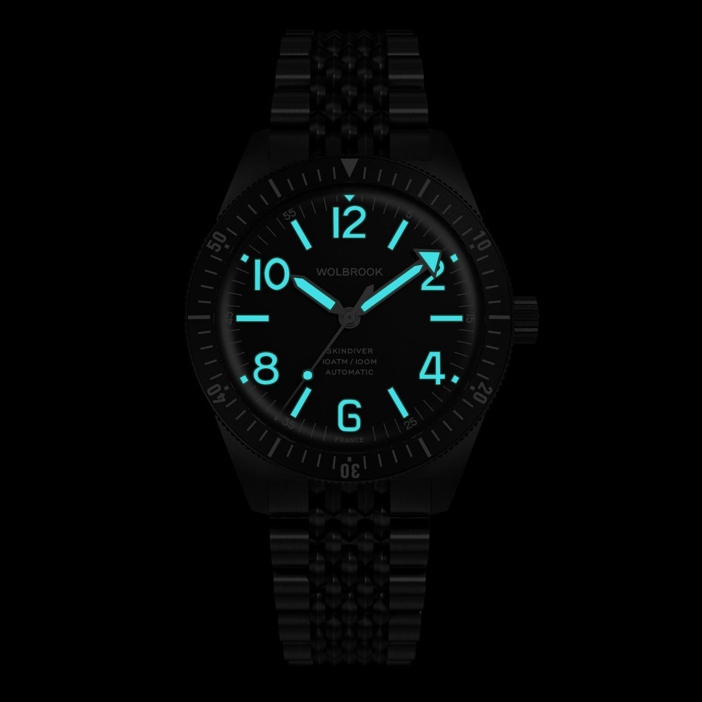 Skindiver Automatic Bracelet Watch - Black PVD - Wolbrook Watches