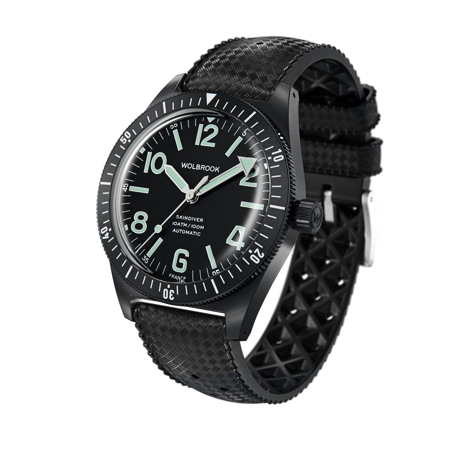 Skindiver Automatic Watch - Green Lum & Black PVD - 21