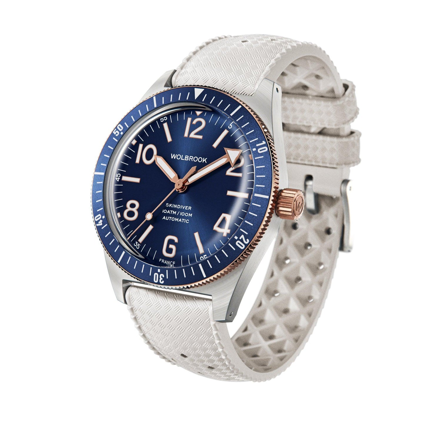 Skindiver Automatic Watch – Two-Tone Blue Sunray & White