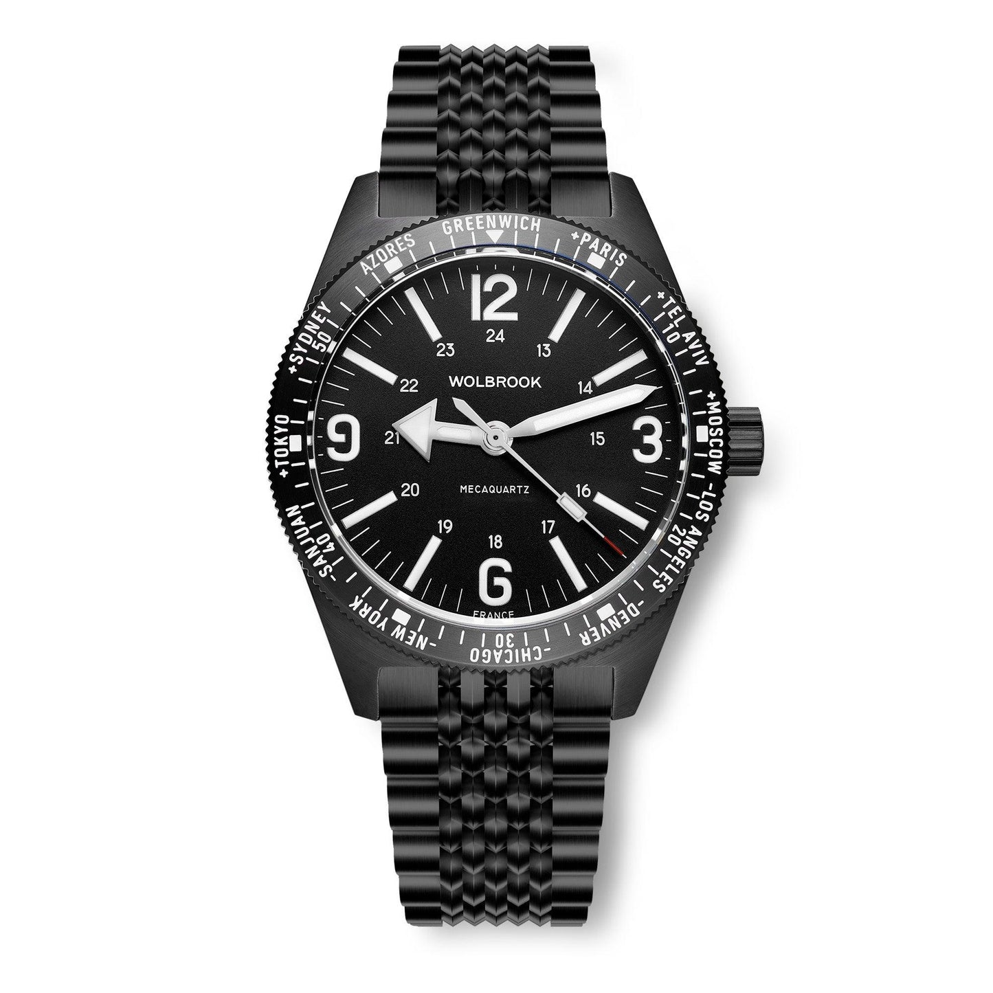 Skindiver WT Mecaquartz Bracelet Watch - Black PVD - Wolbrook Watches
