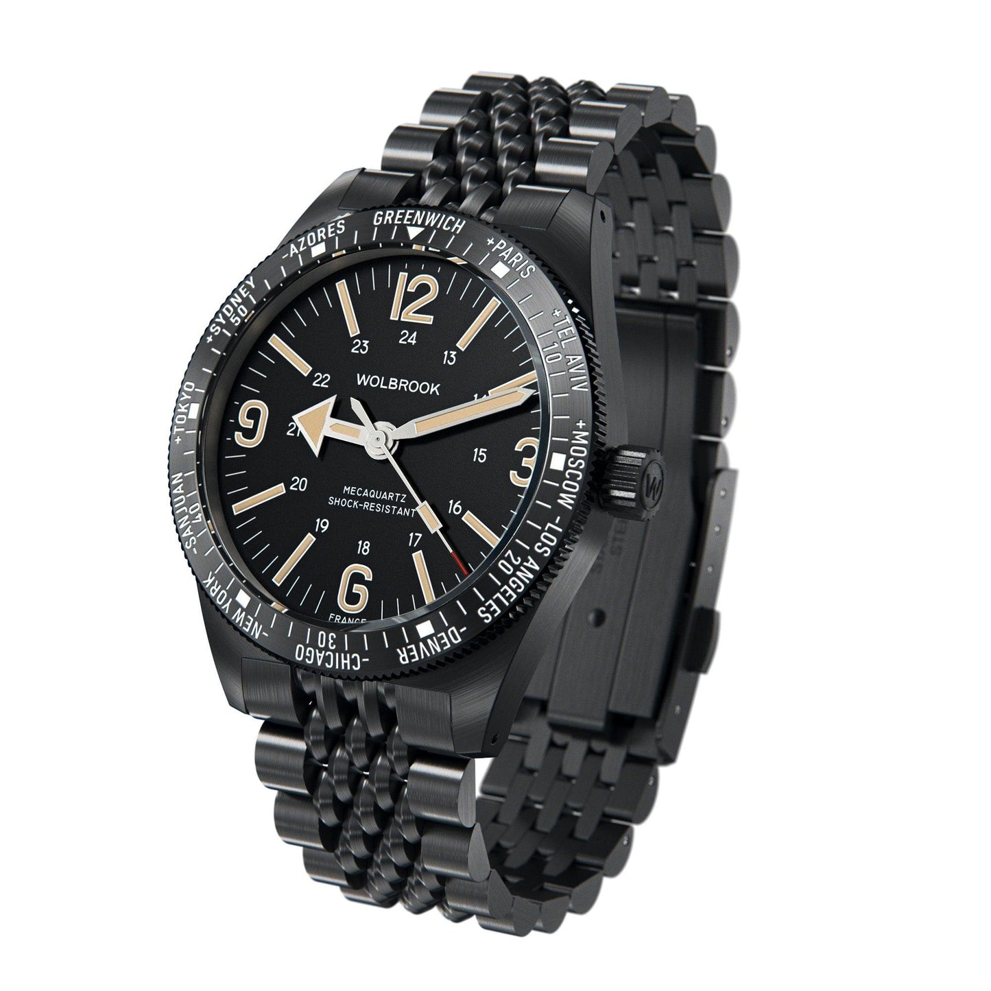 Skindiver WT Mecaquartz Bracelet Watch - Vintage & Black PVD - Wolbrook Watches