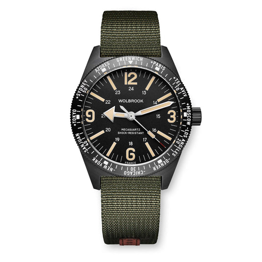Skindiver WT Mecaquartz Watch - Vintage & Black PVD - Wolbrook Watches