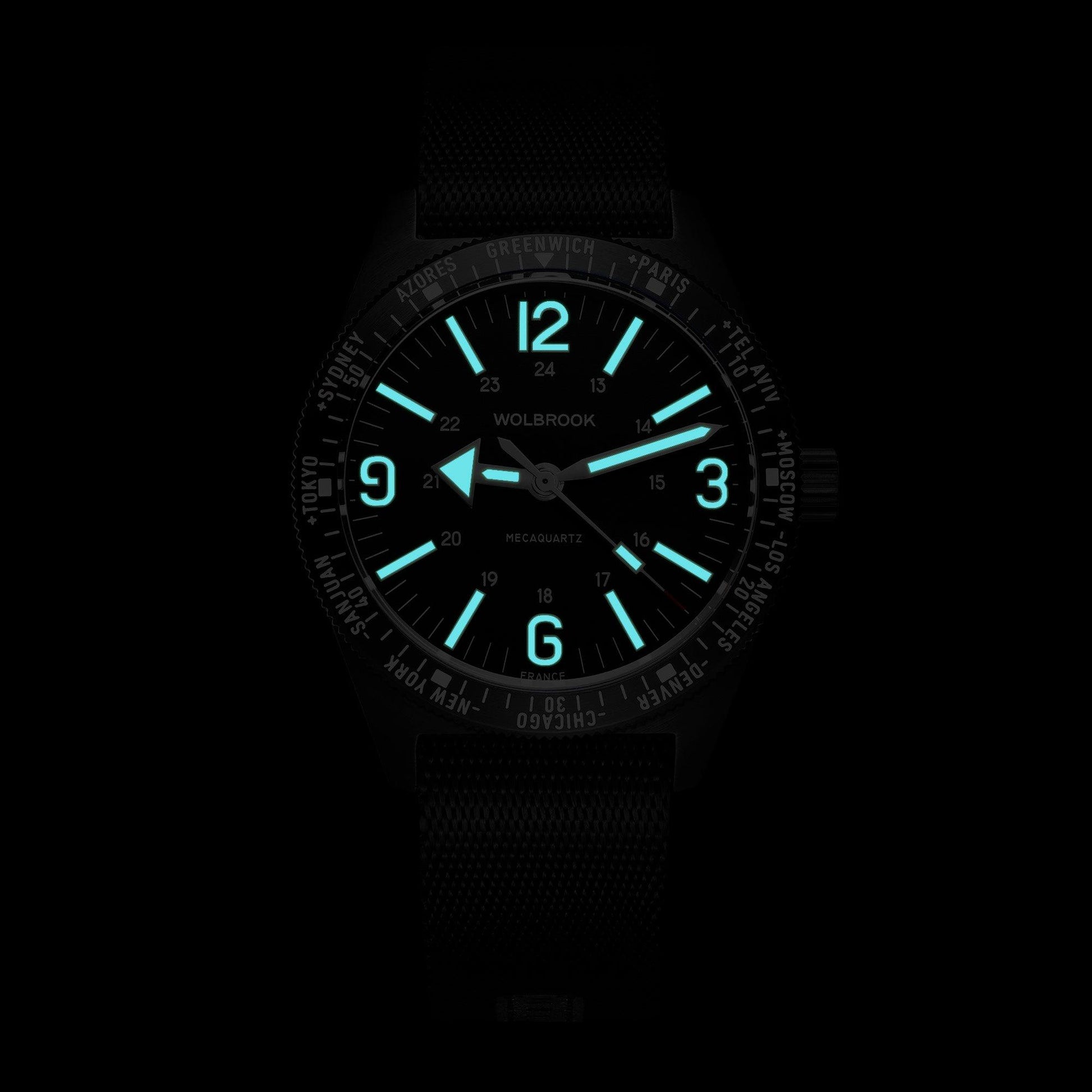 Skindiver WT Mecaquartz Watch - Black PVD - Wolbrook Watches
