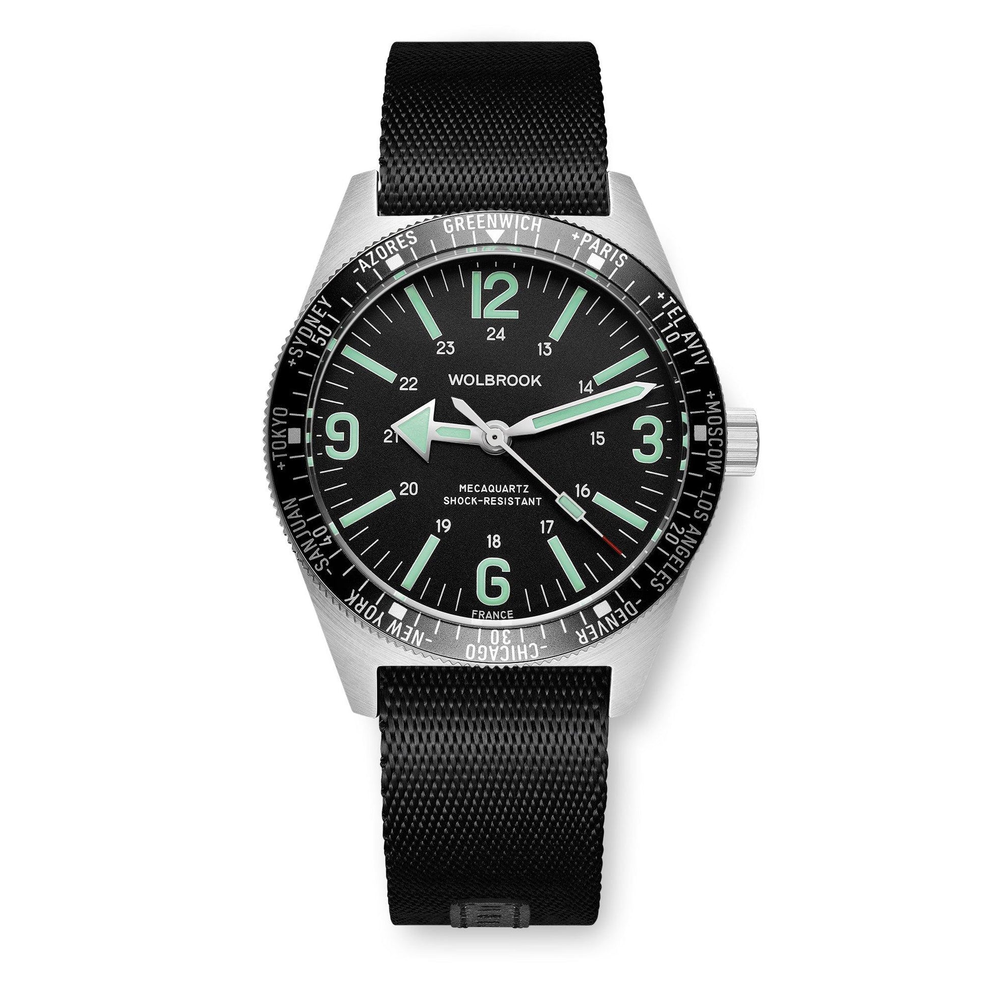 Skindiver WT Mecaquartz Watch – Green Lum - 20 - Wolbrook Watches