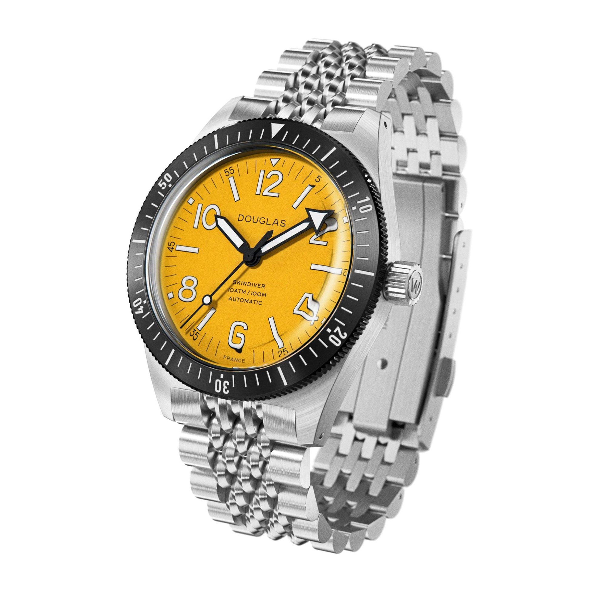 Skindiver Professional Bracelet Tool-Watch – Yellow - Wolbrook Watches