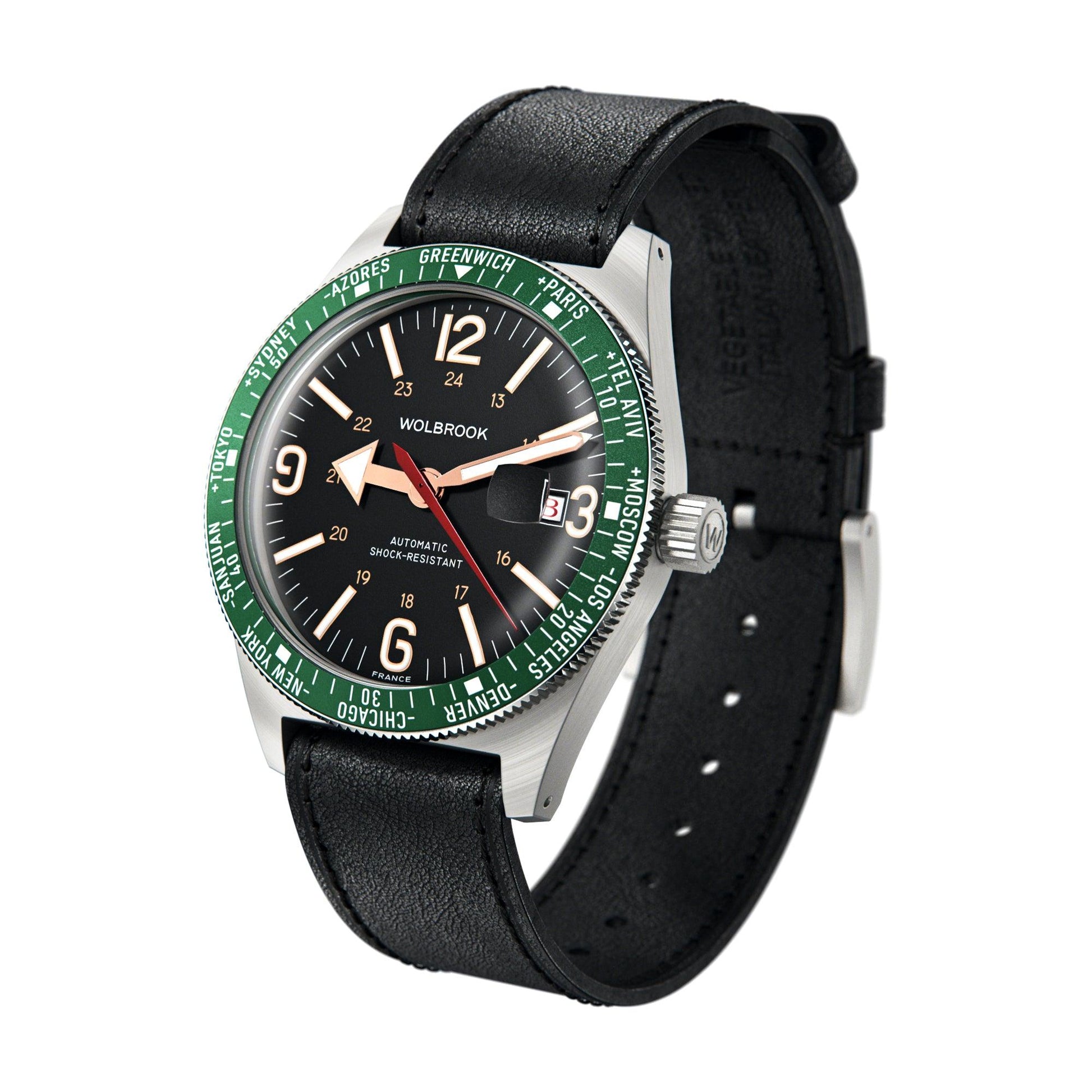 Skindiver WT Automatic - Vintage, Green Bezel & Steel - Wolbrook Watches