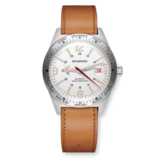 Skindiver WT Automatic Watch, White dial with Vintage Super-LumiNova and Steel Bezel