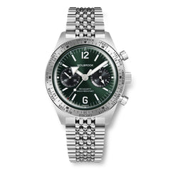 Skindiver WT Chrono-Mecaquartz Green Bracelet Chronograph - Wolbrook Watches