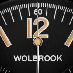 Skindiver WT Chrono-Mecaquartz Black Bezel Vintage Chronograph - Wolbrook Watches
