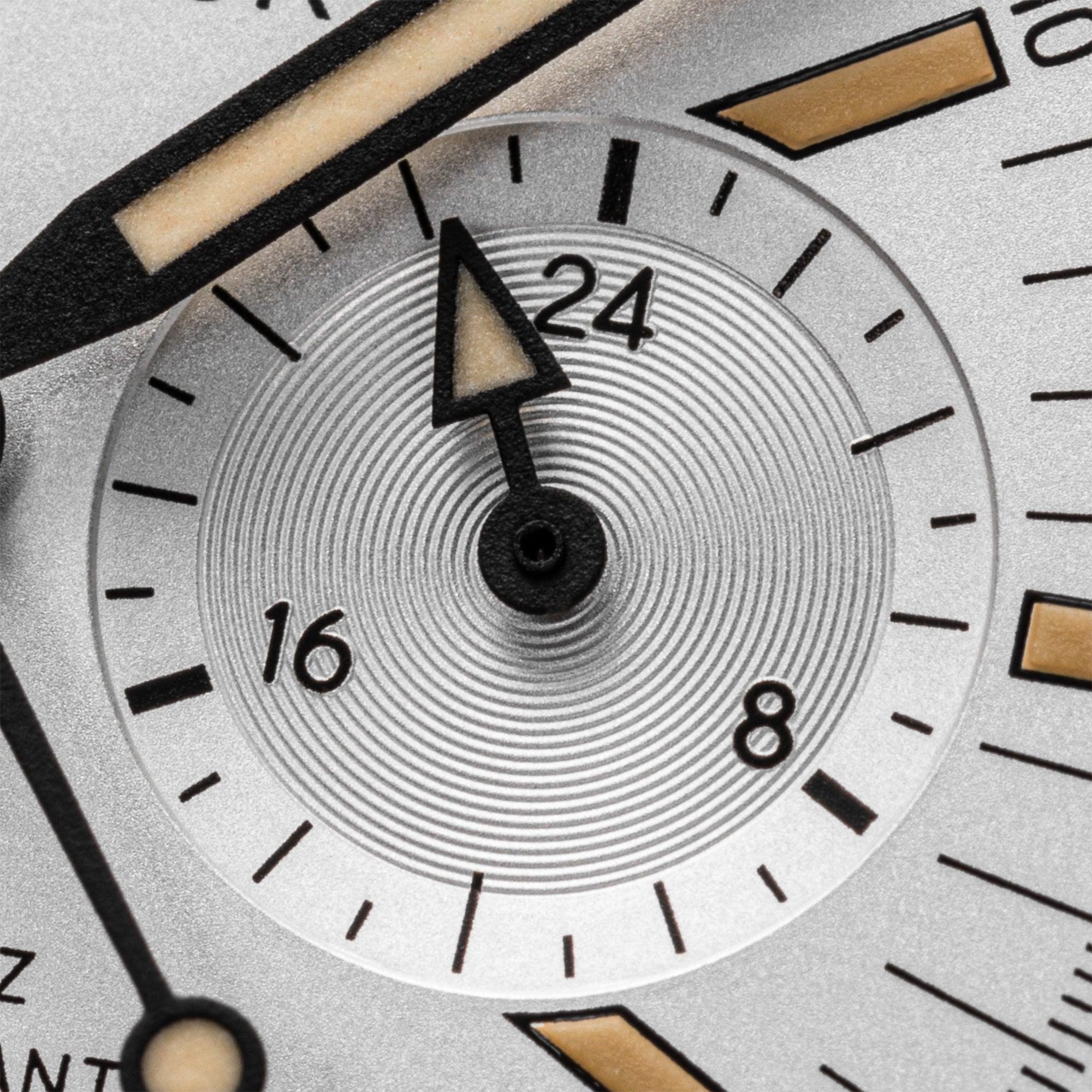 Skindiver WT Chrono-Mecaquartz White Vintage Chronograph - Wolbrook Watches