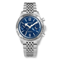 Skindiver WT Chrono-Mecaquartz Blue Bracelet Chronograph - Wolbrook Watches