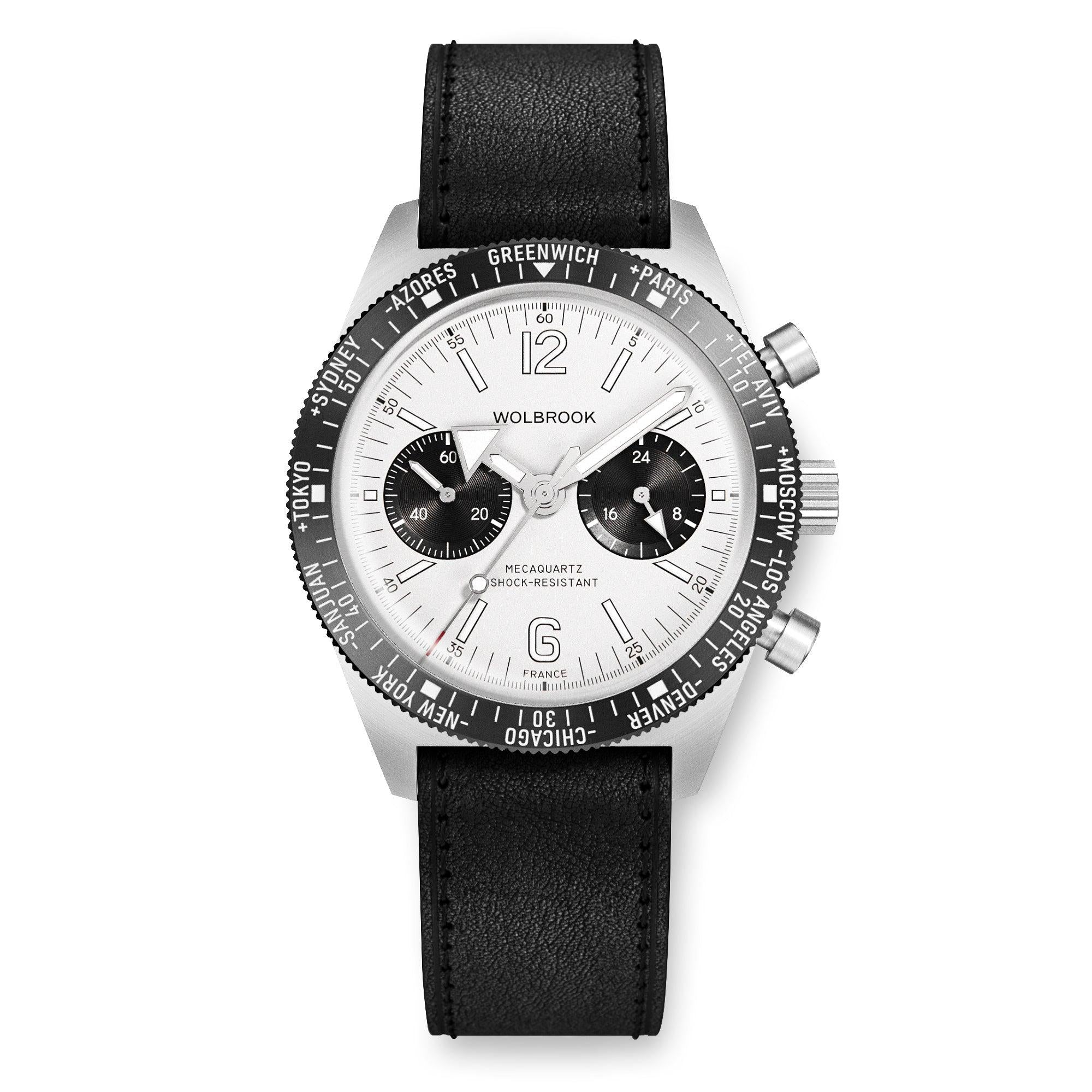 Skindiver WT Chrono-Mecaquartz Panda Chronograph - Wolbrook Watches