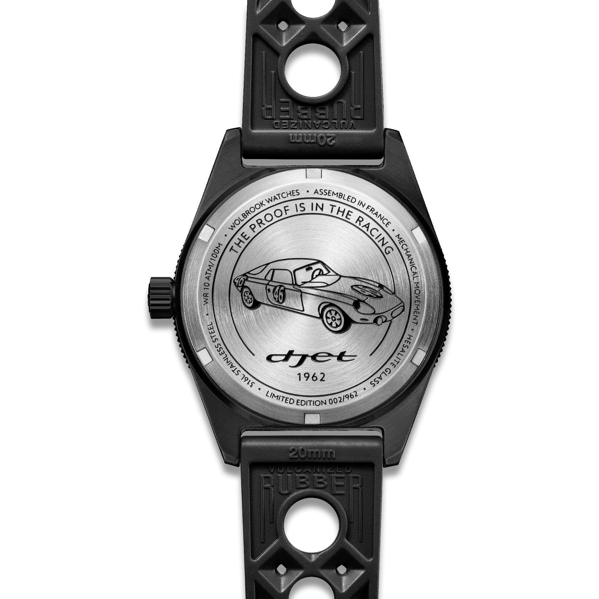 Grand Prix WT Professional Racing Watch on Tropic Strap - Black PVD - René Bonnet Djet 1962 Limited Edition