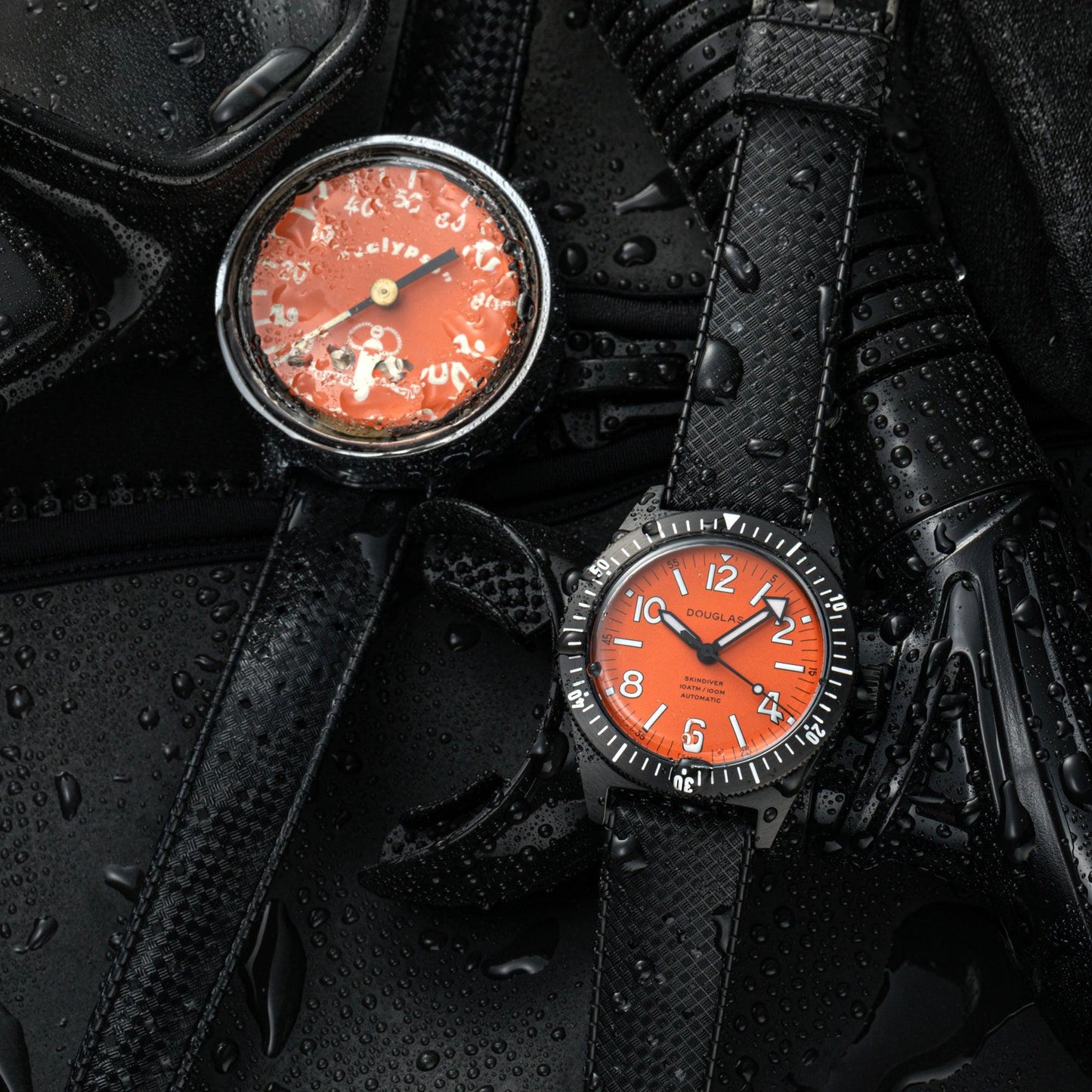 Skindiver Professional Tool-Watch - Orange Dial & Black PVD