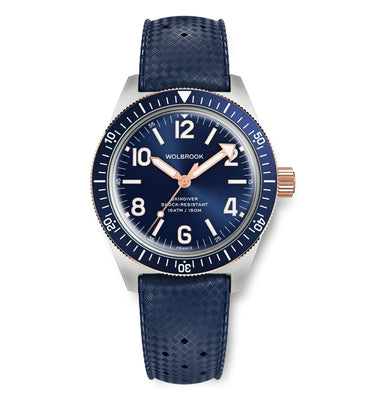 Skindiver Automatic Watch – Two-Tone Blue