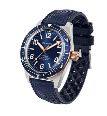 Skindiver Automatic Watch – Two-Tone Blue