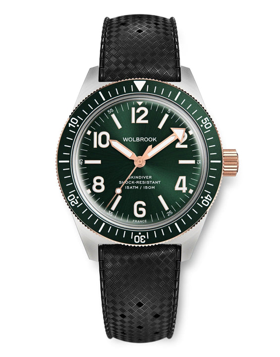 Skindiver Automatic Watch – Two-Tone Green