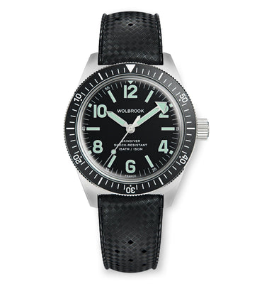 Skindiver Automatic Watch - Green Lum & Black Dial