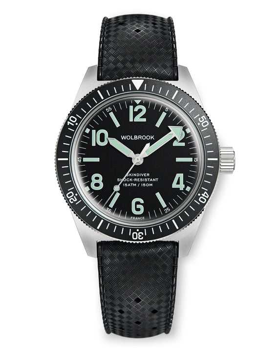 Skindiver Automatic Watch - Green Lum & Black Dial