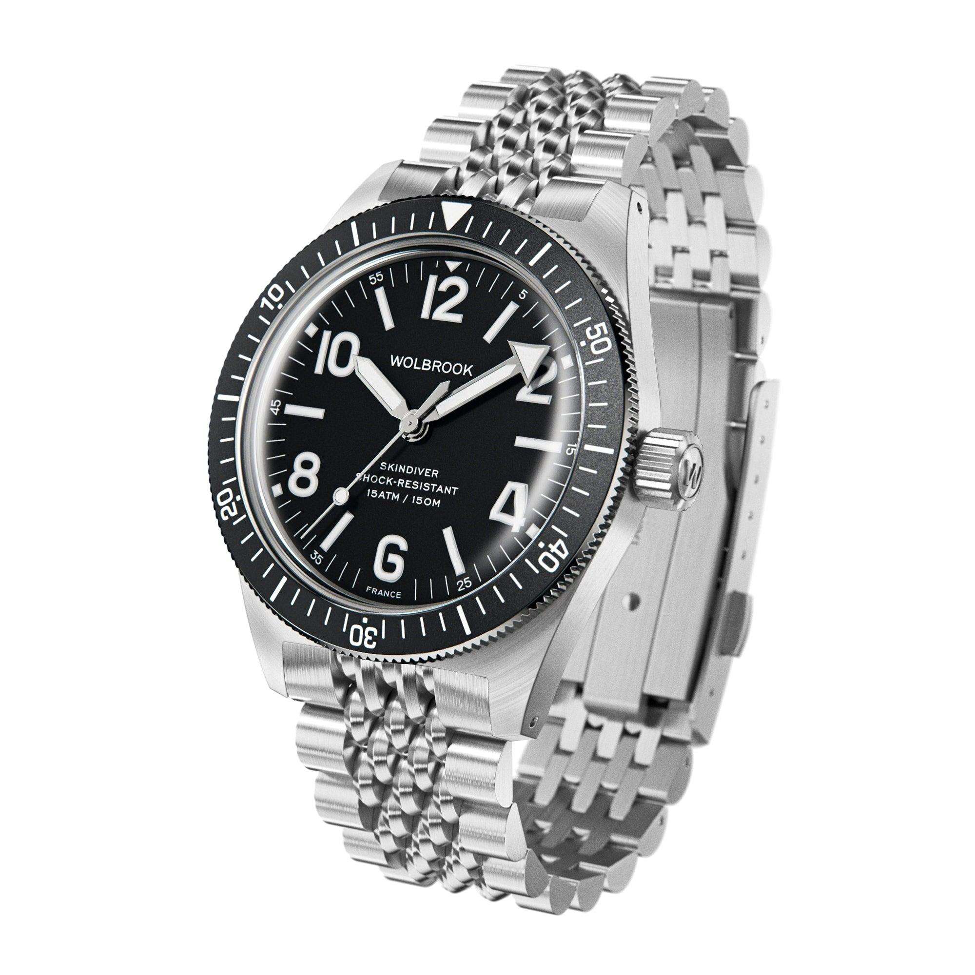 Skindiver Automatic Bracelet Watch – Black Dial