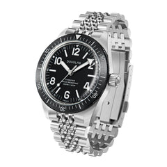 Skindiver Professional Bracelet Tool-Watch - White Lum & Black Dial