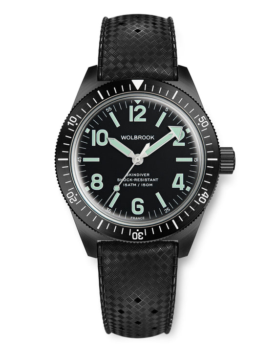 Skindiver Automatic Watch - Green Lum & Black PVD