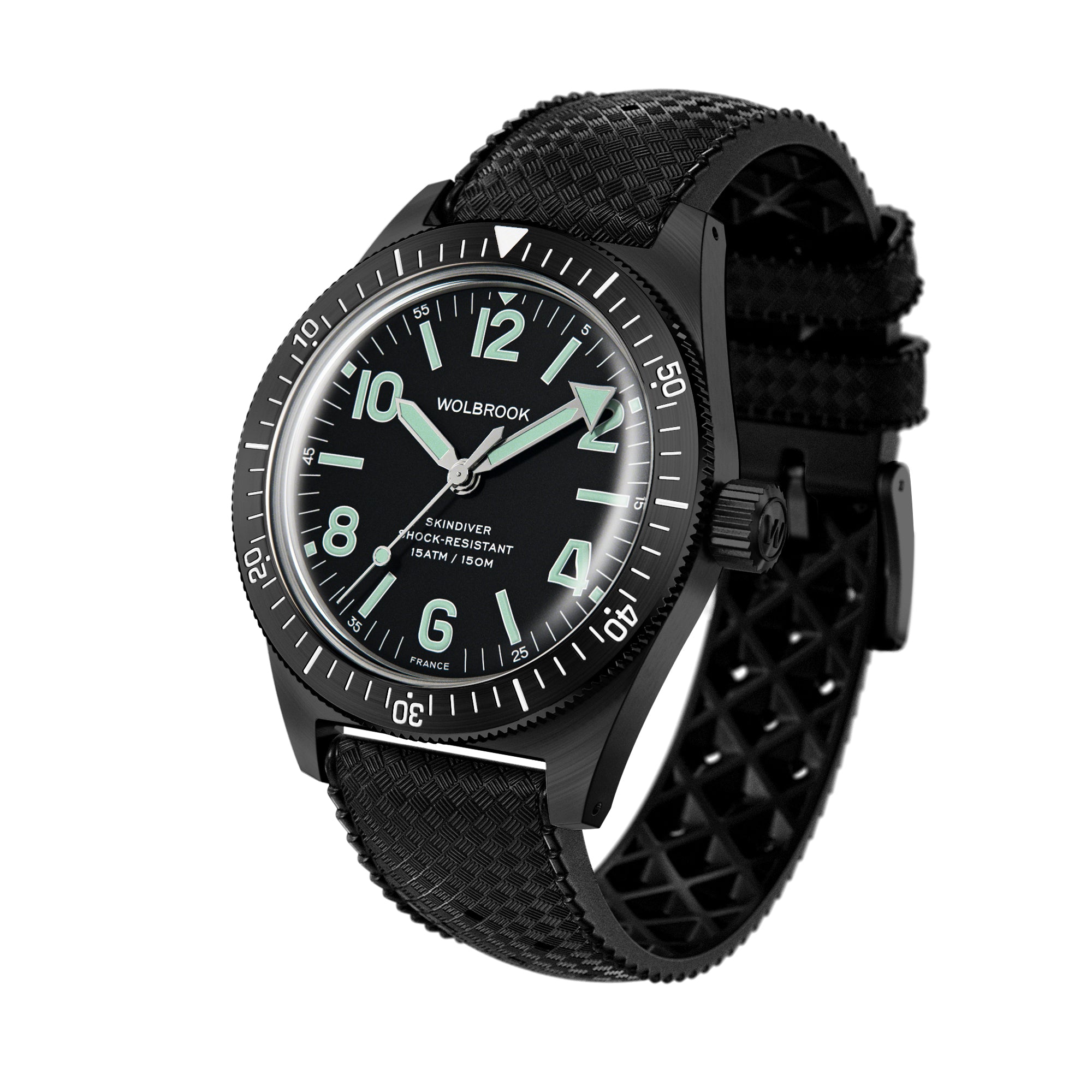 Skindiver Automatic Watch - Green Lum & Black PVD