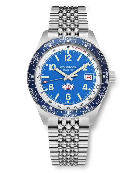 Grand Prix WT Automatic Racing Watch - Blue Bezel - Charles Deutsch CD Dyna 1962 Limited Edition