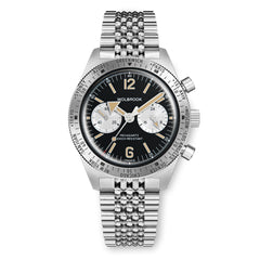 Skindiver WT Chrono-Mecaquartz Vintage Black Reverse Panda Chronograph