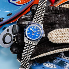 Grand Prix WT Automatic Racing Watch - Blue Bezel - Charles Deutsch CD Dyna 1962 Limited Edition