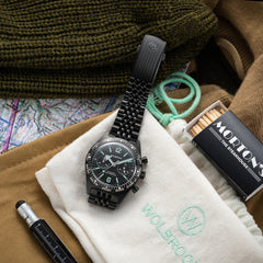 Skindiver WT Chrono-Mecaquartz Green Lum Black PVD Chronograph