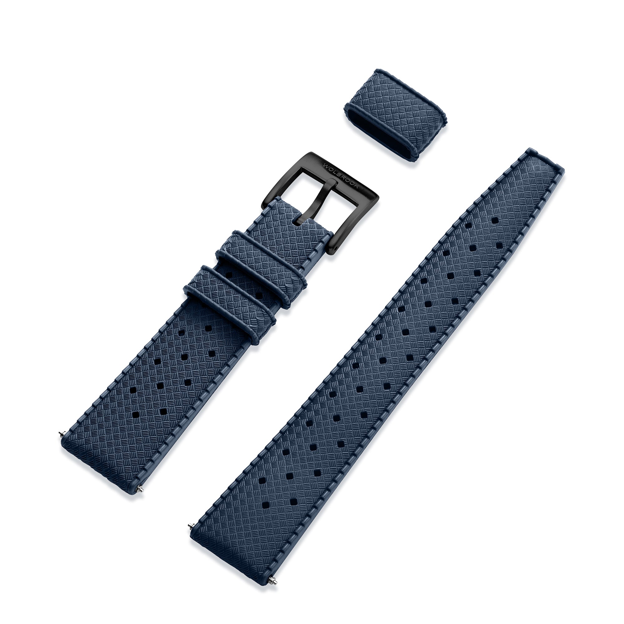 Dark Blue Tropic Rubber Strap