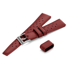 Red Tropic Rubber Strap & Steel Buckle