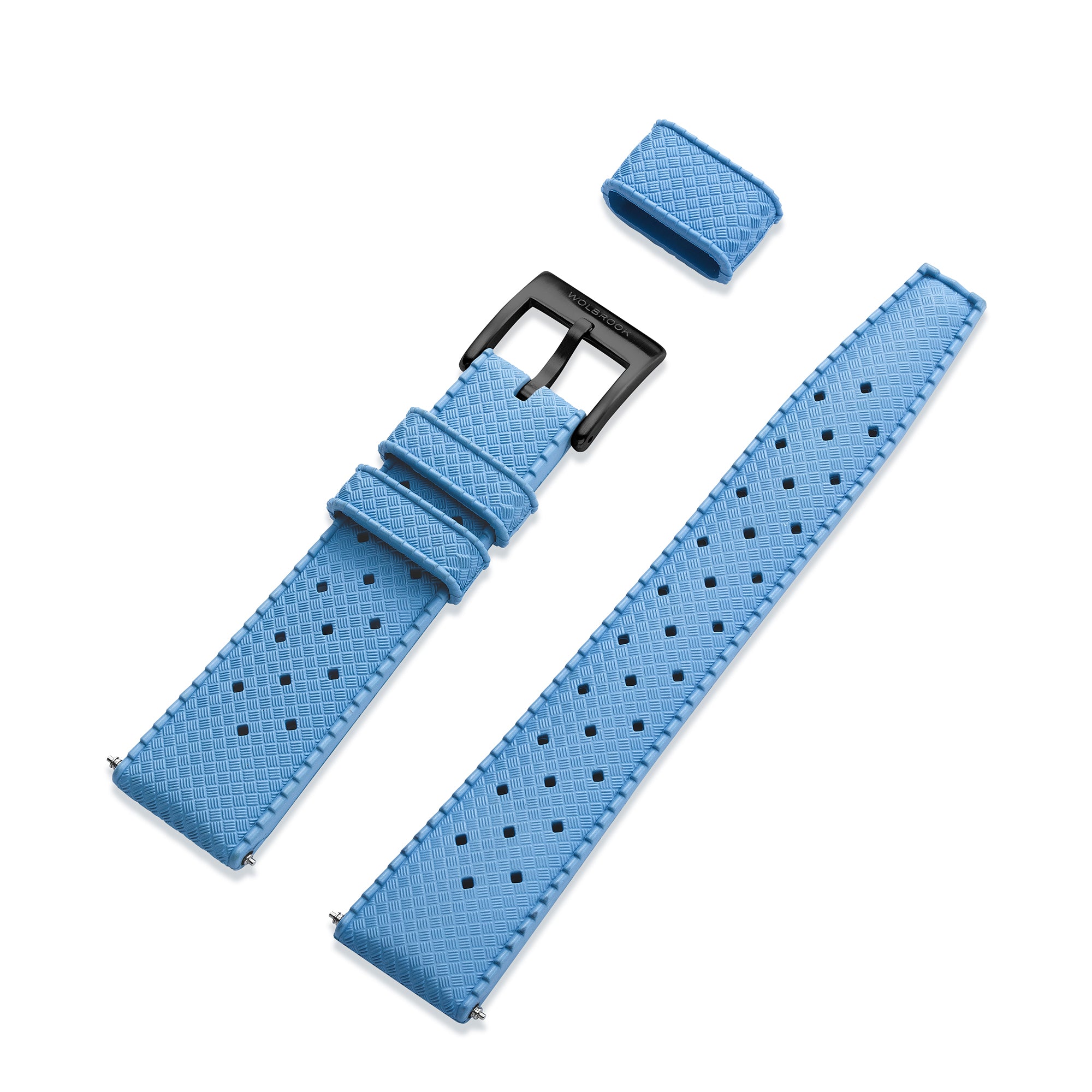 Sky Blue Tropic Rubber Strap