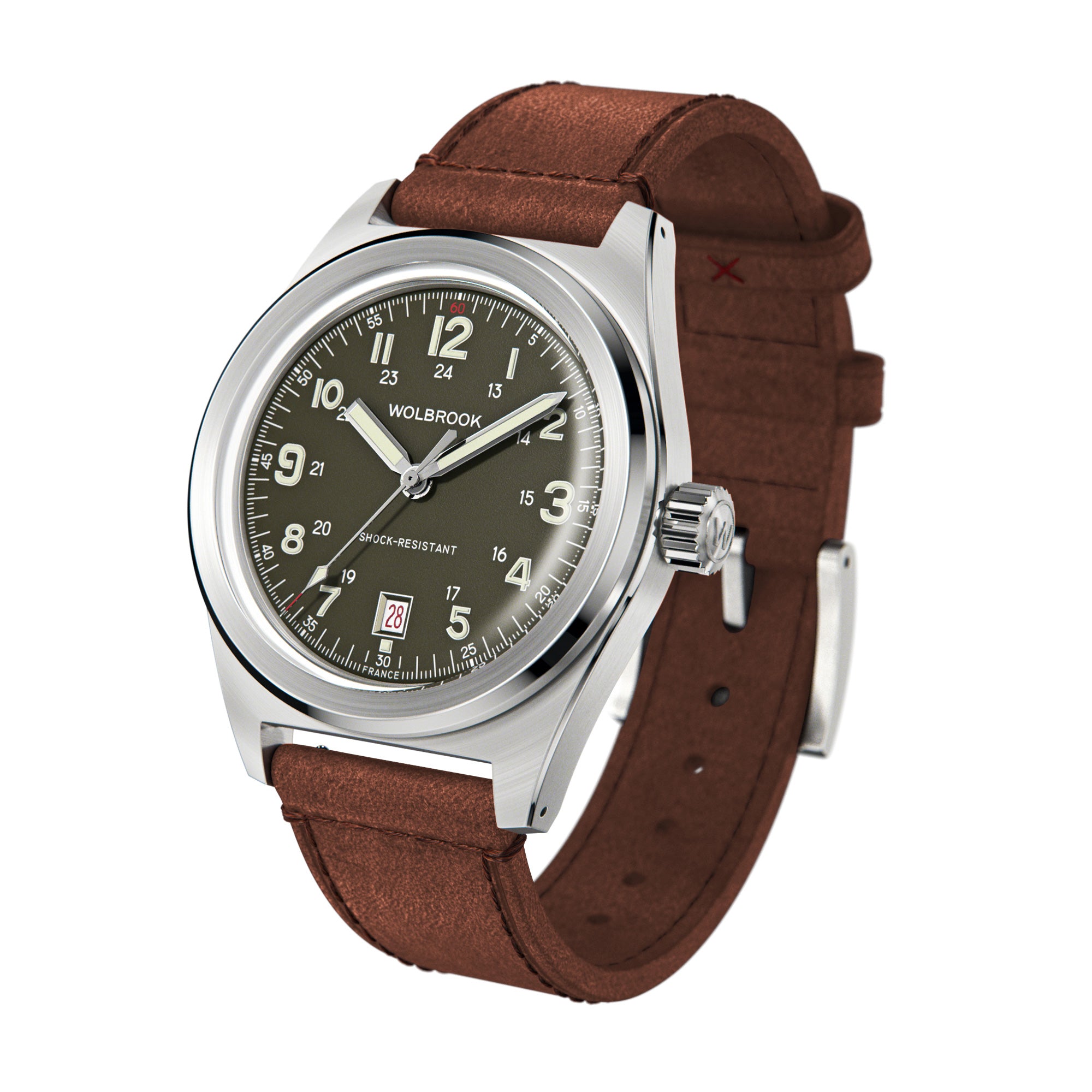 Outrider Automatic Watch – French Army Green – Wolbrook Watches