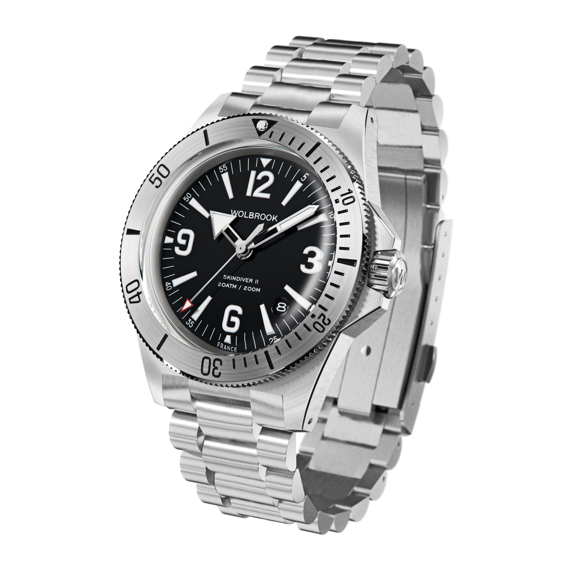 Skindiver II Automatic Dive Watch - White Lum & Black Dial