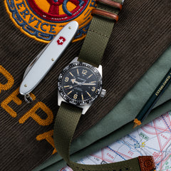 Skindiver WT Mecaquartz Watch - Vintage & Black PVD Bezel