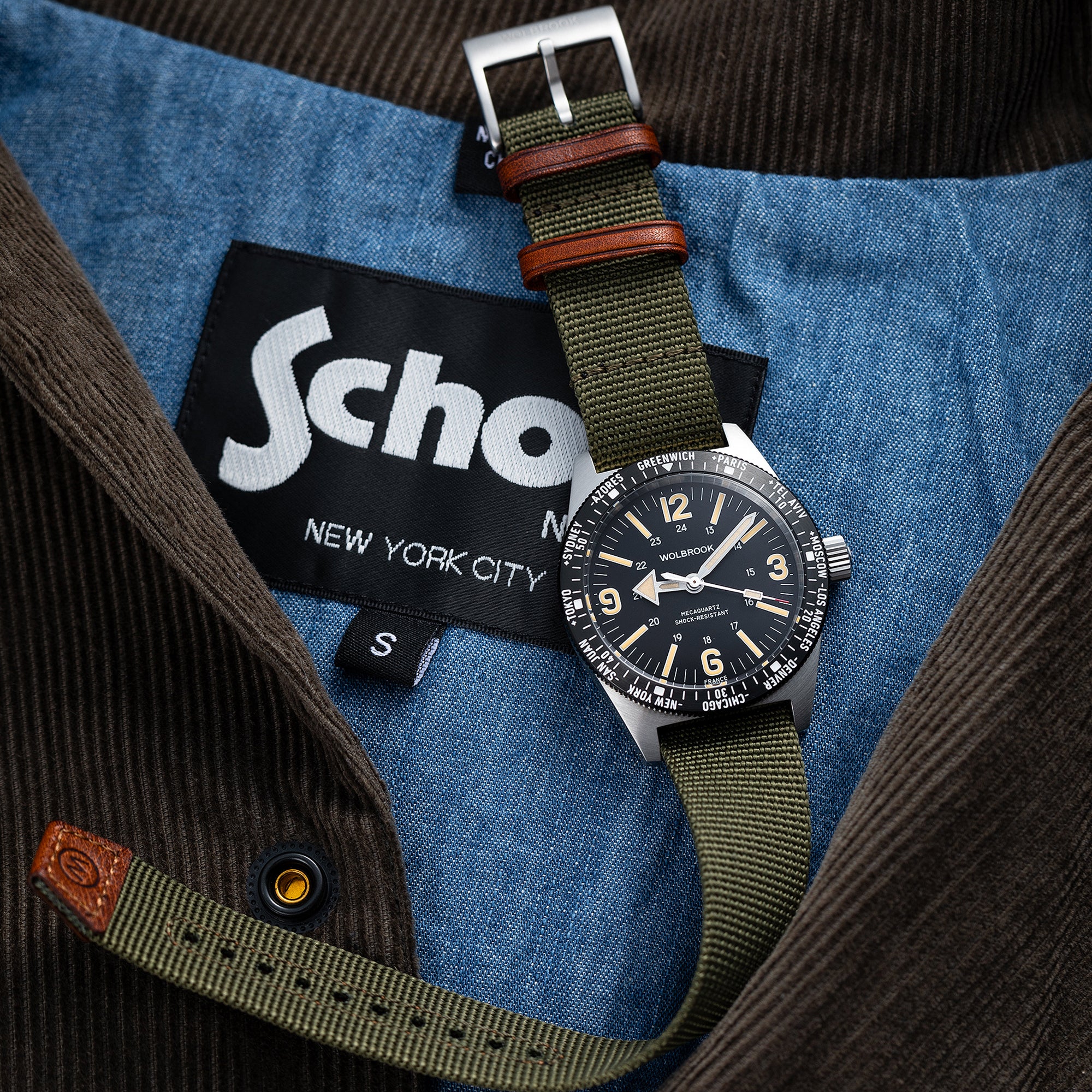 Skindiver WT Mecaquartz Watch - Vintage & Black PVD Bezel