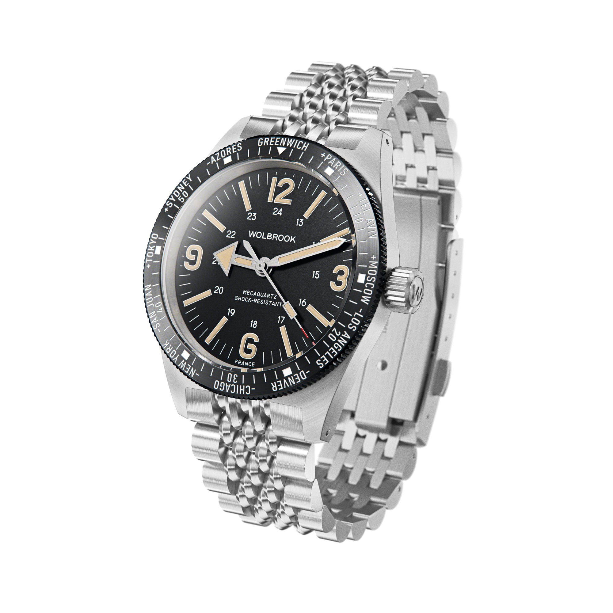 Skindiver WT Mecaquartz Watch - Vintage & Black PVD Bezel