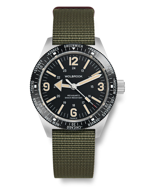 Skindiver WT Mecaquartz Watch - Vintage & Black PVD Bezel