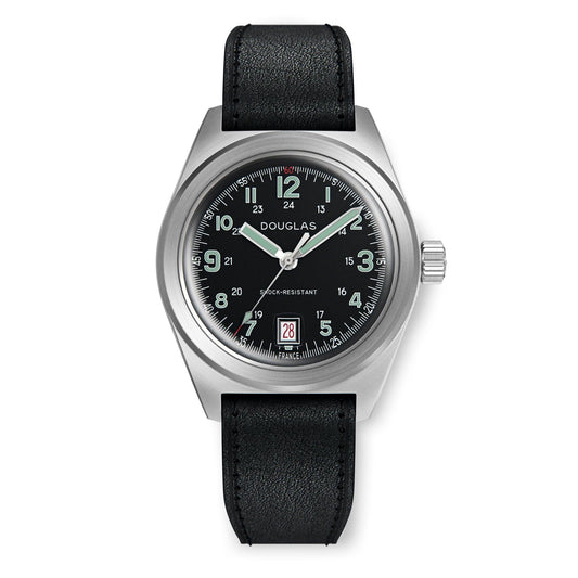 Outrider Professional Tool-Watch – Black & Green Lum - Wolbrook Watches