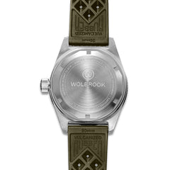 Back view skindiver automatic military green strap 