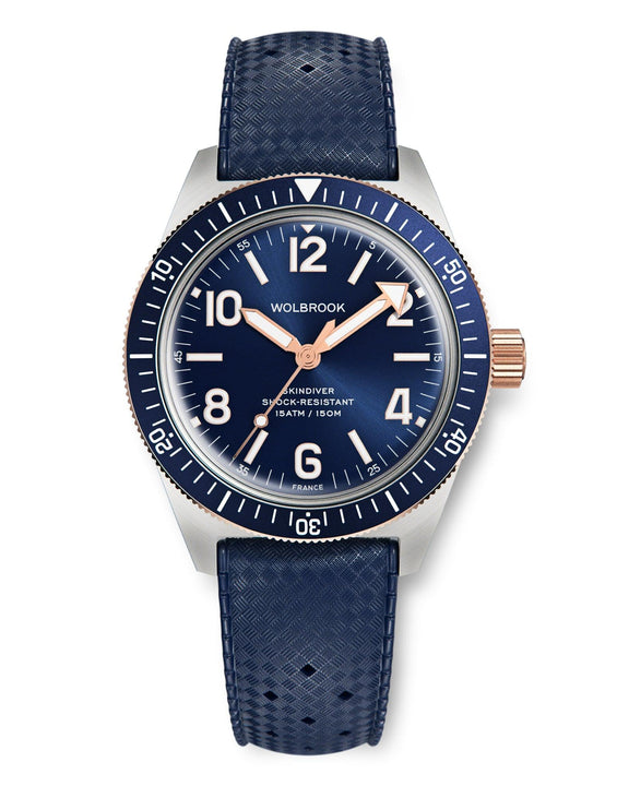 Skindiver Automatic Watch – Two-Tone Blue