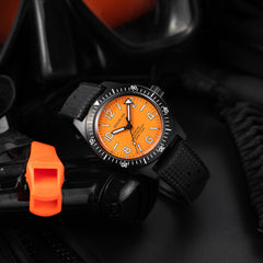 Skindiver Professional Tool-Watch - Orange Dial & Black PVD