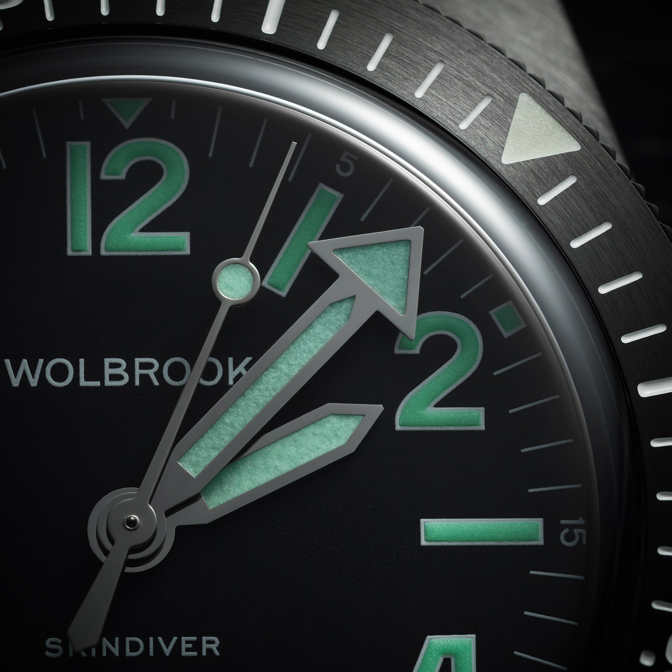 Skindiver Automatic Watch - Green Lum & Black PVD