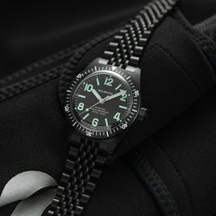 Skindiver Automatic Watch - Green Lum & Black PVD