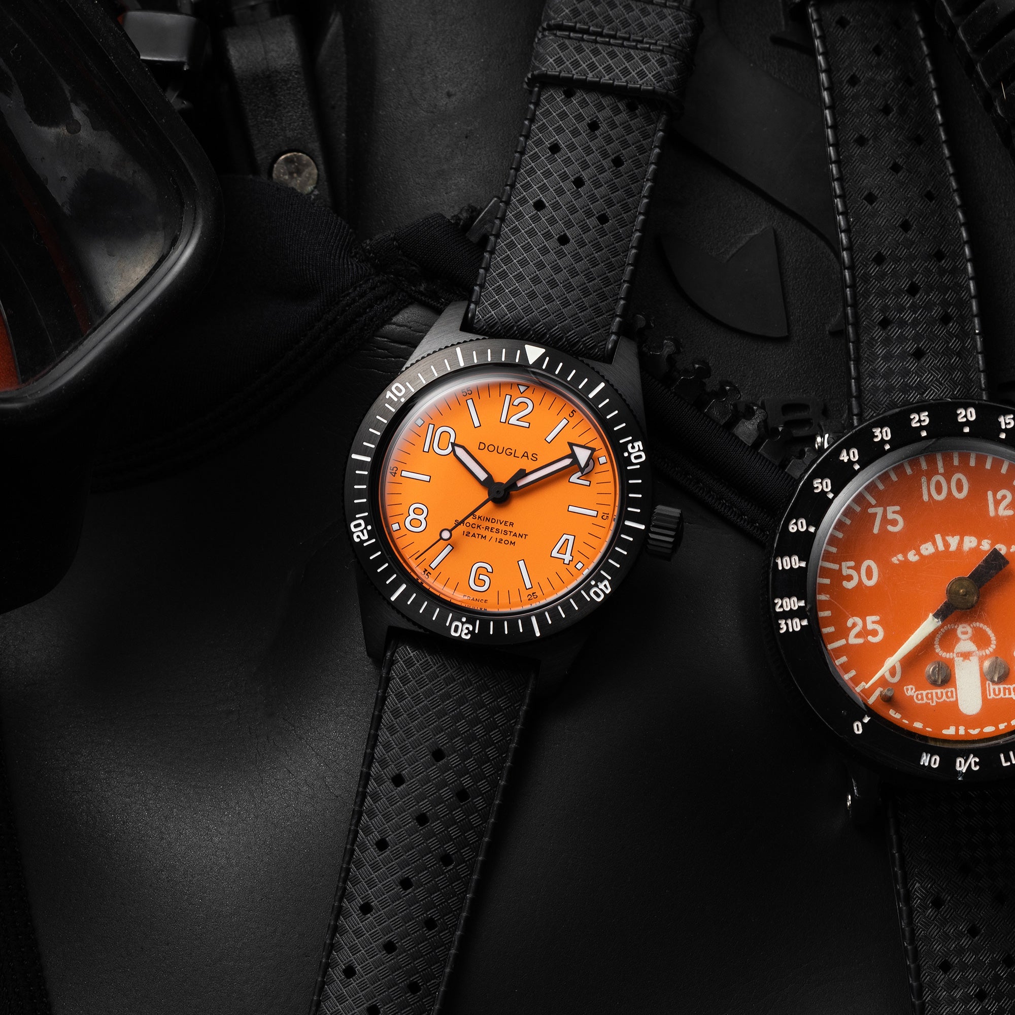 Skindiver Professional Tool-Watch - Orange Dial & Black PVD